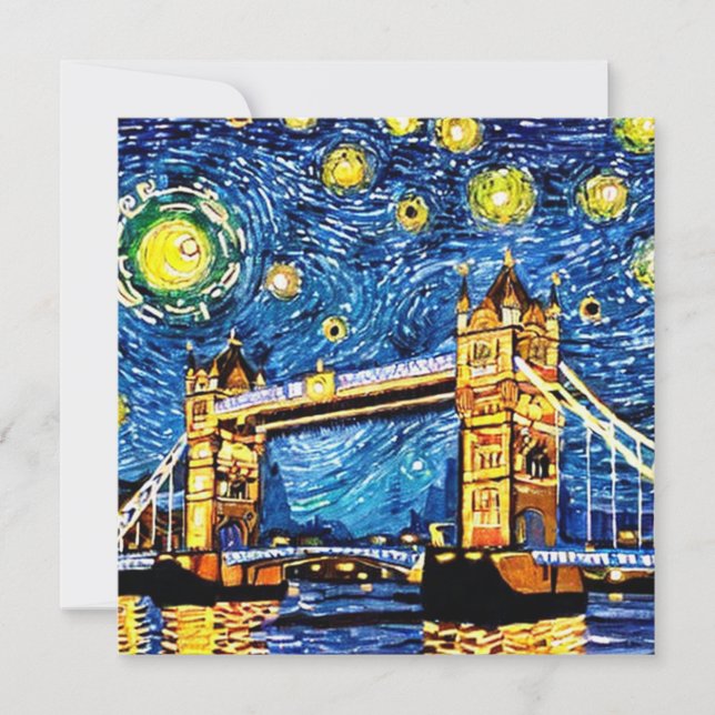 Carte Starry Starry Night Londres Angleterre (Devant)