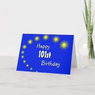 Carte Stars Design Personalised 101st Birthday Card
