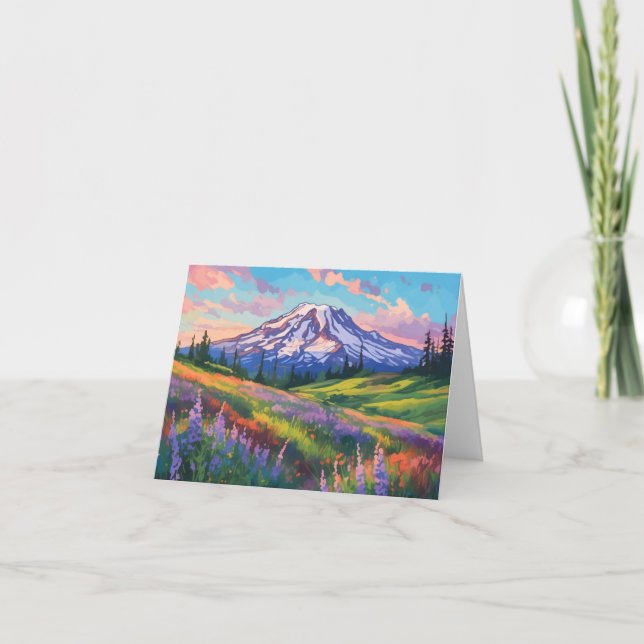 Carte Station d'aquarelle Mount Rainier (Devant)