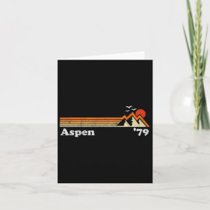 Carte Station de ski Retro Aspen Colorado Mountains Snow
