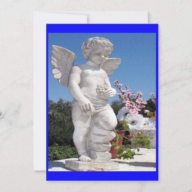 Carte Statue Angel En Bleu (Devant)
