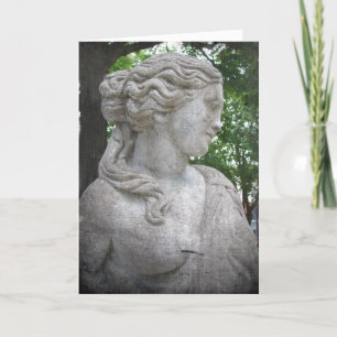 Carte Statue dans le parc, Anniversaire