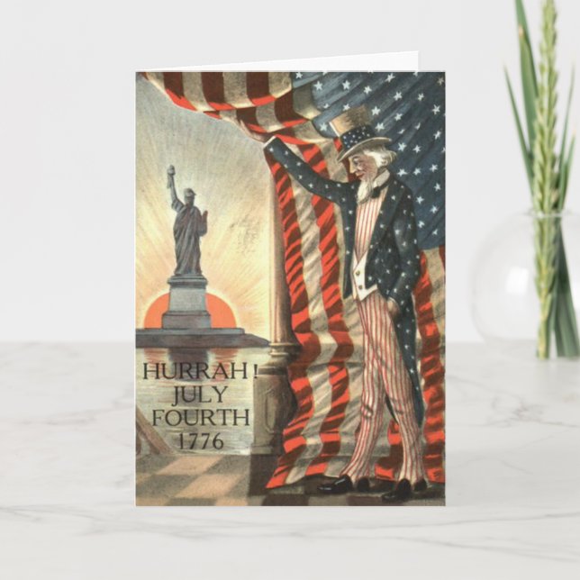 Carte Statue de la Liberté de l'Oncle Sam du drapeau amé (Devant)