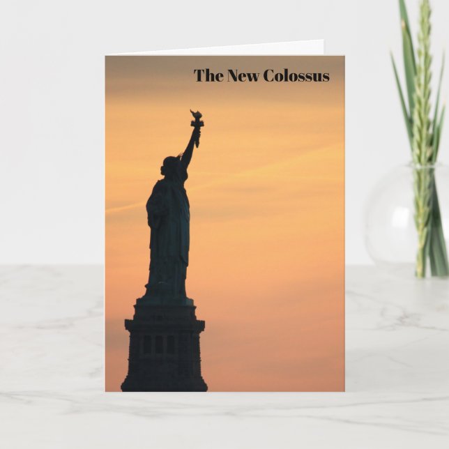 Carte Statue de la Liberté Poème, Le Nouveau Colosse (Devant)