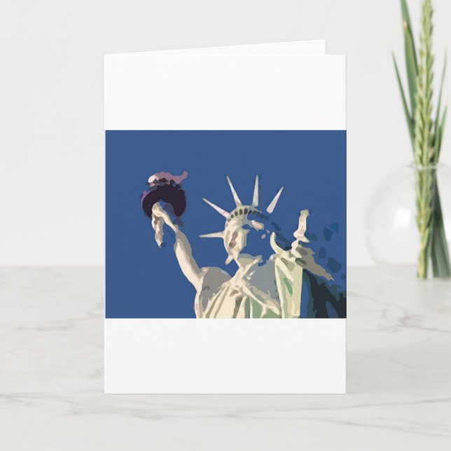 Carte Statue de la Liberté Pop Art (Devant)