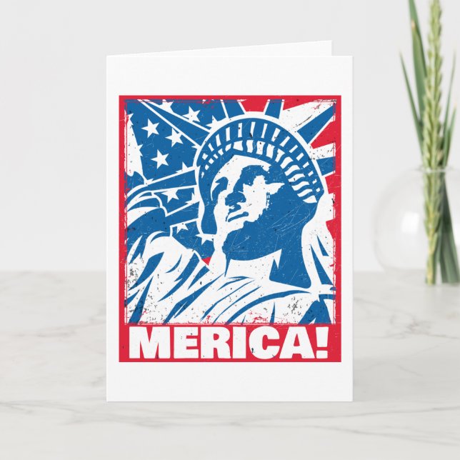 Carte Statue de la Liberté USA Fête de l'Indépendance de (Devant)