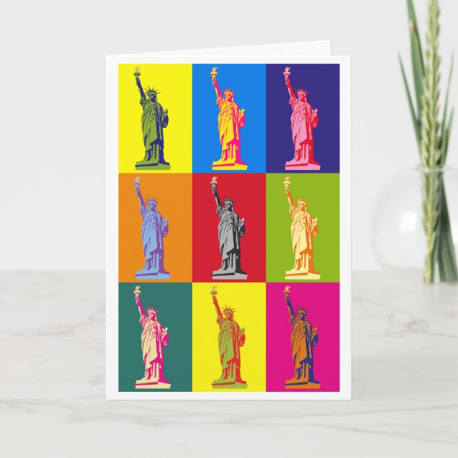Carte Statue de Liberty Pop Art (Devant)