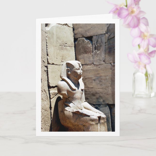 Carte Statue Égyptien Antique, Louxor, Égypte (Orchidée)