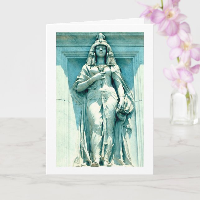 Carte Statue égyptien sur le Musée du Caire (Orchidée)