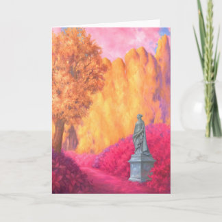 Carte "Statue in a Garden." Greeting Card