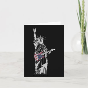 Carte Statue Rocheuse De La Liberté 4 juillet Guitare