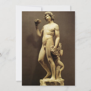 Carte Statue vintage de la Renaissance, Bacchus par Mich