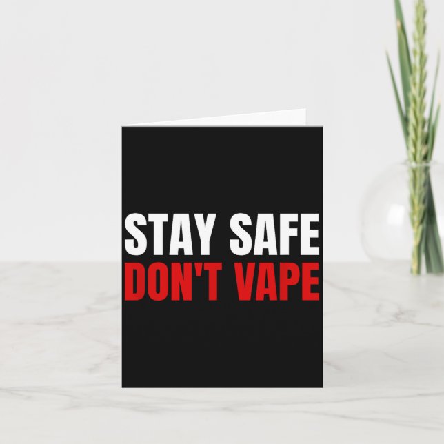 Carte Stay Safe Don't Vape Anti-vang  (Devant)