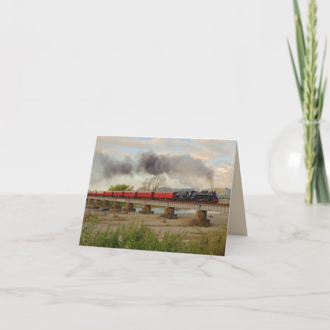 Carte Steam Train Nouvelle-Zélande Campagne Note photo (Devant)