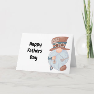 Carte Steampunk Gnome Happy Fête des pères Blank
