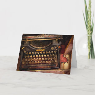Carte Steampunk - Juste une machine à écrire ordinaire