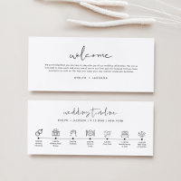 STELLA Mariage Timeline et lettre de bienvenue 9x4