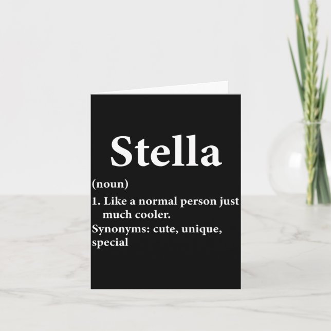 Carte Stella Name Definition Funny D  (Devant)