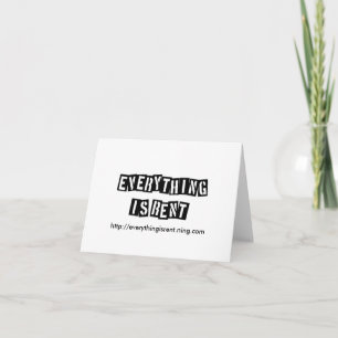Carte Stencil Letters Note Card