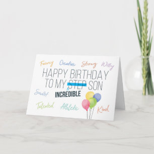 Carte Step Son Anniversaire, Tu Es Incroyable !