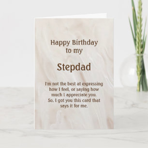 Carte Stepdad Birthday Card