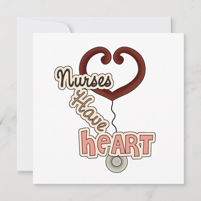 Carte Stethoscope Les infirmières ont des T-shirts cardi (Devant)