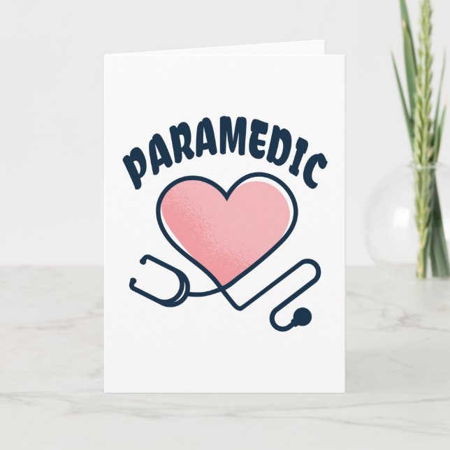Carte Stethoscope paramétrique avec coeur (Devant)