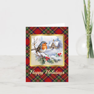 Carte Stewart Crest & Tartan avec Robin Smas Personnalis