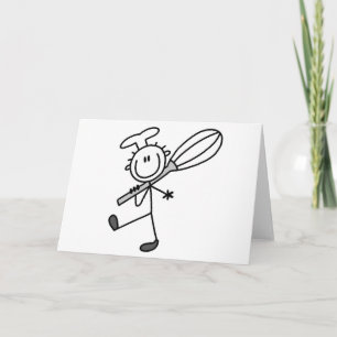 Carte Stick Figure Chef avec Whisk Tshirts