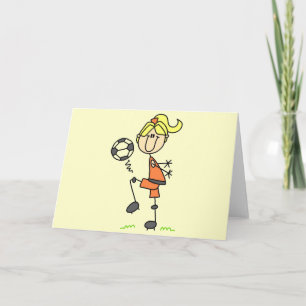 Carte Stick Figure Soccer Tshirts et cadeaux