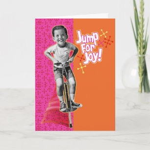 Carte Stick Pogo vintage - Sautez Pour La Joie ! Anniver