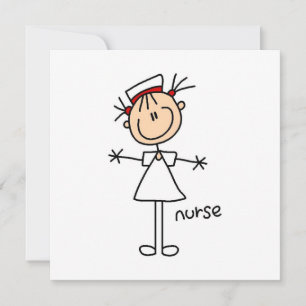 Carte Stick simple Figure Nurse Tshirts et cadeaux