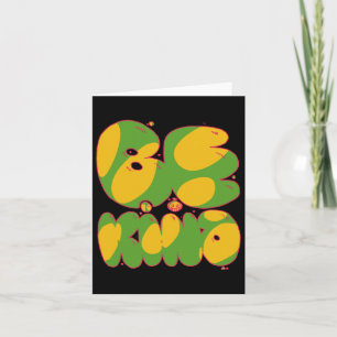 Carte Sticker Be Kind Green And Gold 01
