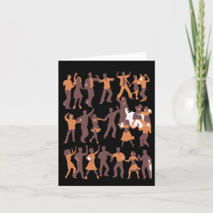 Carte Sticker des gens dansants
