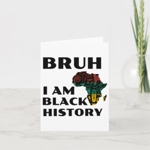 Carte Sticker d'histoire noire Bruh I Am1