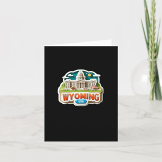 Carte Sticker du Wyoming
