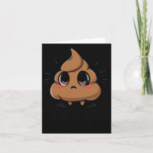 Carte Sticker Emoji Chibi Poop