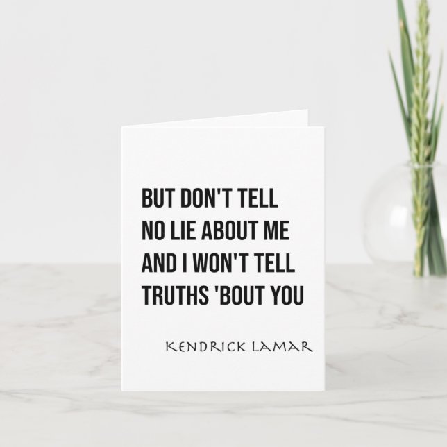 Carte Sticker Kendrick Lamar - Euphoria (punchline) (Devant)
