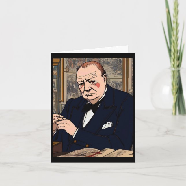 Carte Sticker Sir Winston Churchill 4 (Devant)
