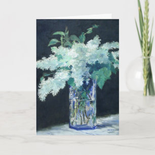 Carte Still Life Lilac Bouquet par Manet Impressionniste