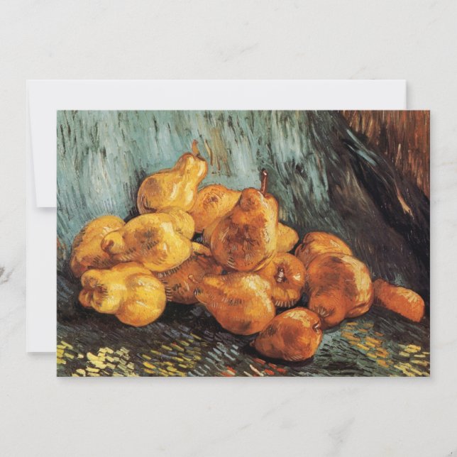 Carte Still Life with Quince Pears de Vincent van Gogh (Devant)