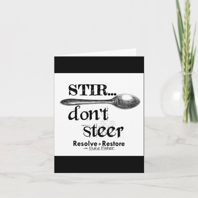 Carte Stir Dont Steer  (Devant)