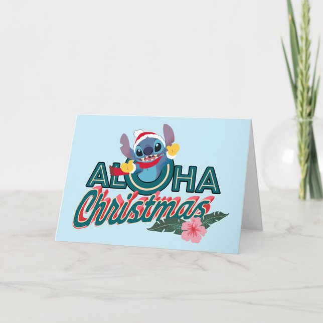 Carte Stitch | Aloha Noël (Devant)
