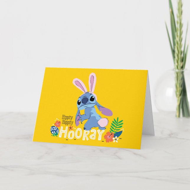 Carte Stitch de Pâques| Hippie Hoppity Hooray (Devant)