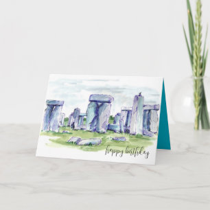 Carte Stonehenge Joyeux Anniversaire Roches Merle