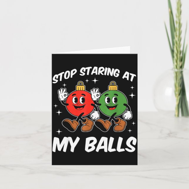 Carte Stop Staring At My Funny Dirty Christmas Adult Hum (Devant)