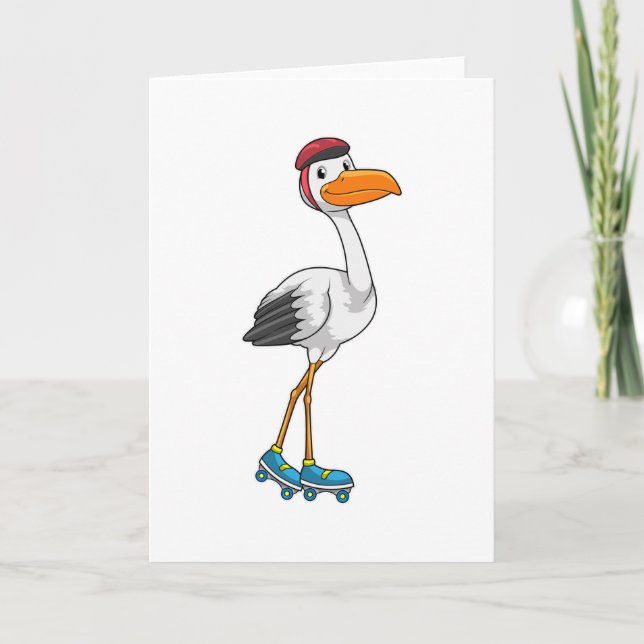Carte Stork en Patinage en ligne avec Roller skates (Devant)