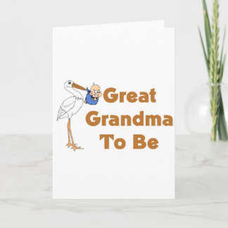 Carte Stork Grande grand grand-mère à être