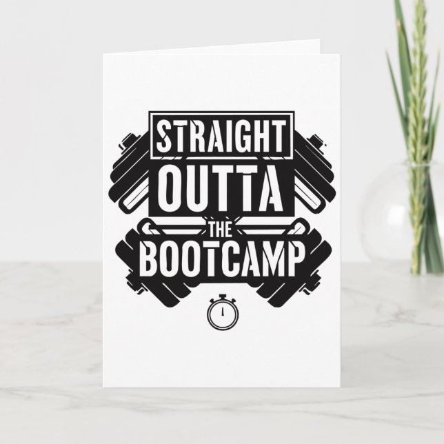 Carte Straight Outta Fitness gym Workout  (Devant)