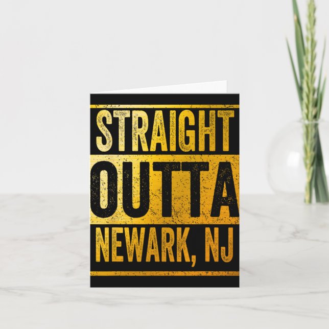 Carte Straight Outta Newark New Jersey  (Devant)